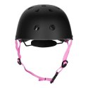 Bezpieczny Kask Czarno Różowy Dla Dziecka Rozmiar XS 48-52 CM ABS - EPS