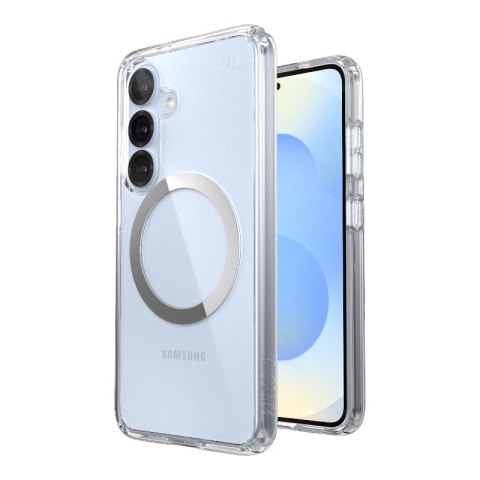 Speck Presidio Perfect-Clear Magnet - Etui Samsung Galaxy S25 / S24 MagSafe (Clear / Chrome Finish / Serene Silver) Speck Presidio Perfect-Clear Magnet - Etui Samsung Galaxy S25 / S24 MagSafe (Clear / Chrome Finish / Serene Silver)