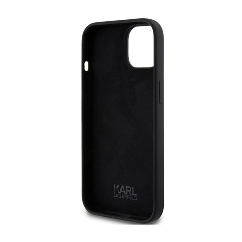 Karl Lagerfeld Silicone Karl Script - Etui iPhone 15 (czarny) Karl Lagerfeld Silicone Karl Script - Etui iPhone 15 (czarny)