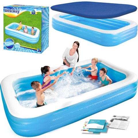Basen dmuchany rodzinny 305 x 183 x 56 cm 2w1 Bestway 54009 Basen dmuchany rodzinny 305 x 183 x 56 cm 2w1 Bestway 54009