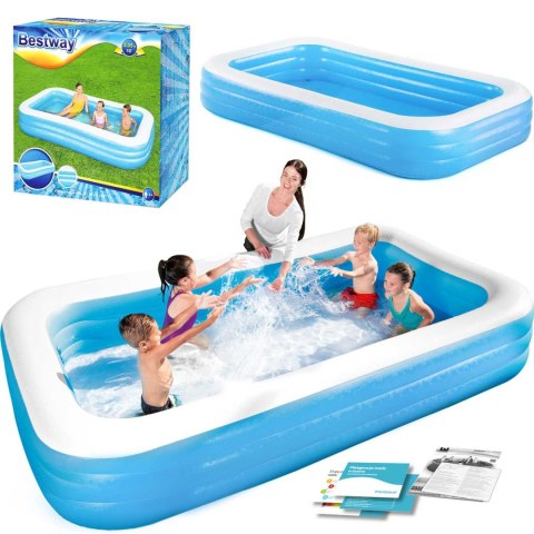 Basen dmuchany dla dzieci 305 x 183 x 56 cm Bestway 54009 Basen dmuchany dla dzieci 305 x 183 x 56 cm Bestway 54009