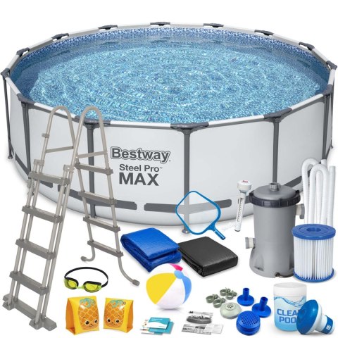 Basen ogrodowy stelażowy 427 x 122 cm 19w1 Bestway 5612X Basen ogrodowy stelażowy 427 x 122 cm 19w1 Bestway 5612X