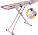 DESKA DO PRASOWANIA 112x36cm PROMIS PERFECT PLUS Metalowy Blat RÓŻOWA PINK