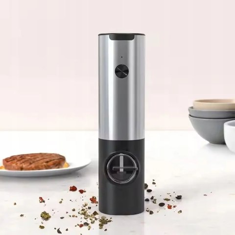 Elektryczny młynek do pieprzu soli przypraw Promis MP36 akumulatorowy ładowanie USB Elektryczny młynek do pieprzu soli przypraw Promis MP36 akumulatorowy ładowanie USB