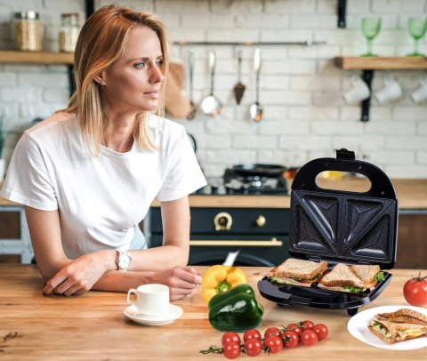 Opiekacz Do Kanapek Tostów Sandwich 750W Nieprzywierająca Powłoka Granitowa Opiekacz Do Kanapek Tostów Sandwich 750W Nieprzywierająca Powłoka Granitowa