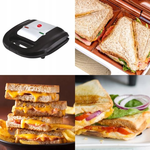 Opiekacz Do Kanapek Tostów Sandwich 750W Nieprzywierająca Powłoka Granitowa Opiekacz Do Kanapek Tostów Sandwich 750W Nieprzywierająca Powłoka Granitowa