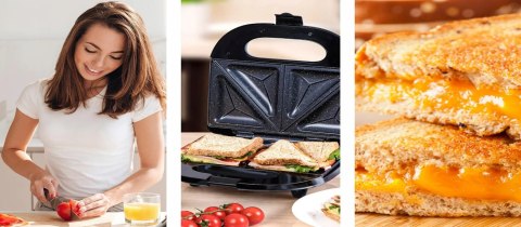 Opiekacz Do Kanapek Tostów Sandwich 750W Nieprzywierająca Powłoka Granitowa Opiekacz Do Kanapek Tostów Sandwich 750W Nieprzywierająca Powłoka Granitowa