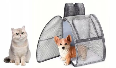 PLECAK TRANSPORTER TORBA DLA KOTA PSA Z SIATKI W PEŁNI WENTYLOWANY SKŁADANY PLECAK TRANSPORTER TORBA DLA KOTA PSA Z SIATKI W PEŁNI WENTYLOWANY SKŁADANY