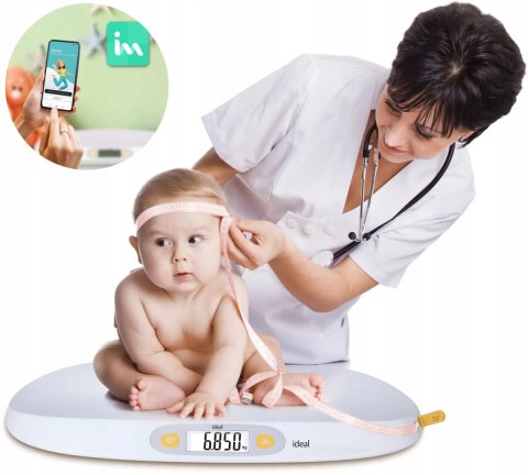 WAGA ELEKTRONICZNA DLA NIEMOWLĄT DZIECI DOKŁADNA APLIKACJA MIARA DO 25 KG WAGA ELEKTRONICZNA DLA NIEMOWLĄT DZIECI DOKŁADNA APLIKACJA MIARA DO 25 KG
