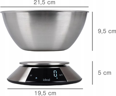 Waga kuchenna ELDOM elektroniczna z MISKĄ PRECYZYJNA DOTYKOWY PANEL LCD Waga kuchenna ELDOM elektroniczna z MISKĄ PRECYZYJNA DOTYKOWY PANEL LCD