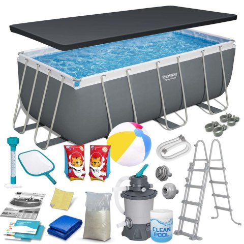 Basen ogrodowy stelażowy 412x201x122 cm 17w1 Bestway 56457N Basen ogrodowy stelażowy 412x201x122 cm 17w1 Bestway 56457N