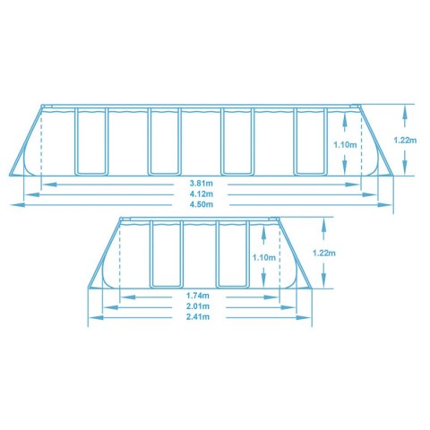 Basen ogrodowy stelażowy 412x201x122 cm 17w1 Bestway 56457N Basen ogrodowy stelażowy 412x201x122 cm 17w1 Bestway 56457N