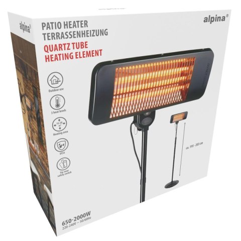 GRZEJNIK OGRODOWY PIONOWY 650-2000W ALPINA GRZEJNIK OGRODOWY PIONOWY 650-2000W ALPINA
