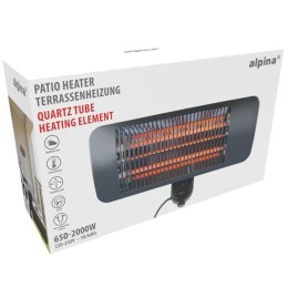 GRZEJNIK OGRODOWY ŚCIENNY 650-2000W ALPINA