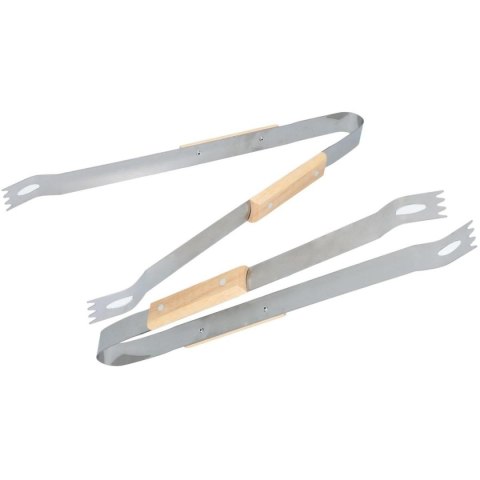 SZCZYPCE DO GRILLA Z DREWNIANĄ RĄCZKĄ