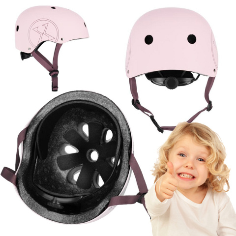 Lekki Bezpieczny Kask Ciemno-Różowy Dla Dziecka Rozmiar S 52-56 cm Out-mold Lekki Bezpieczny Kask Ciemno-Różowy Dla Dziecka Rozmiar S 52-56 cm Out-mold