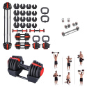Zestaw Sztangielek SGR18 PRO SET 3W1 41kg Regulowane HMS - Trening w Domu