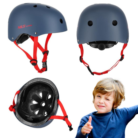 Bezpieczny Kask Szaro-Czerwony Dla Dziecka Rozmiar XS 48-52 CM ABS - EPS Bezpieczny Kask Szaro-Czerwony Dla Dziecka Rozmiar XS 48-52 CM ABS - EPS
