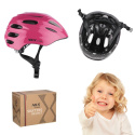 Różowy Kask dla Dziecka z LED Rozmiar S (44-50 cm) - Wygodny i Bezpieczny