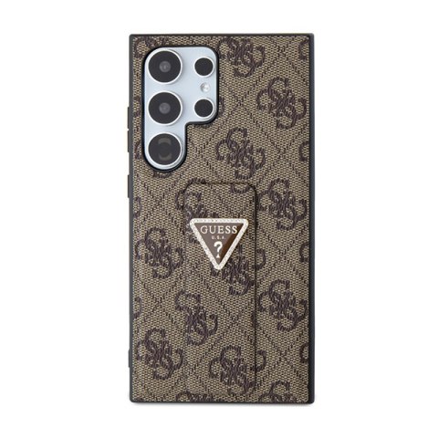 Guess Grip Stand 4G Triangle Strass Logo - Etui Samsung Galaxy S24 Ultra (brązowy) Guess Grip Stand 4G Triangle Strass Logo - Etui Samsung Galaxy S24 Ultra (brązowy)