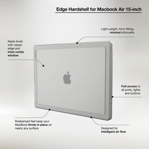 Incase Edge Hardshell Case - Etui MacBook Air 15" M4 (2025) / M3 (2024) / M2 (2023) (Clear) Incase Edge Hardshell Case - Etui MacBook Air 15" M4 (2025) / M3 (2024) / M2 (2023) (Clear)