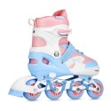 Zestaw LED rolki + ochraniacze NA0189 MOONBEAM Białe M (35–38)