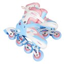 Zestaw LED rolki + ochraniacze NA0189 MOONBEAM Białe M (35–38)