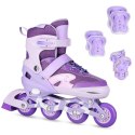 NA0189 Rolki LED Moonbeam fioletowe + ochraniacze L (39–42) NILS EXTREME