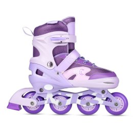 NA0189 Rolki LED Moonbeam fioletowe + ochraniacze L (39–42) NILS EXTREME