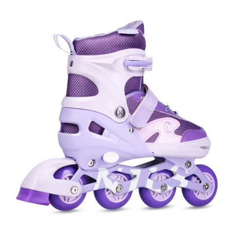 NA0189 ZESTAW LED ŁYŻWOROLKI OCHRANIACZE MOONBEAM FIOLETOWE ROZM. M(35-38) NILS EXTREME NA0189 ZESTAW LED ŁYŻWOROLKI OCHRANIACZE MOONBEAM FIOLETOWE ROZM. M(35-38) NILS EXTREME