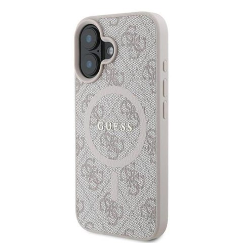 Guess 4G Ring Classic Logo MagSafe - Etui iPhone 16 Plus (różowy) Guess 4G Ring Classic Logo MagSafe - Etui iPhone 16 Plus (różowy)