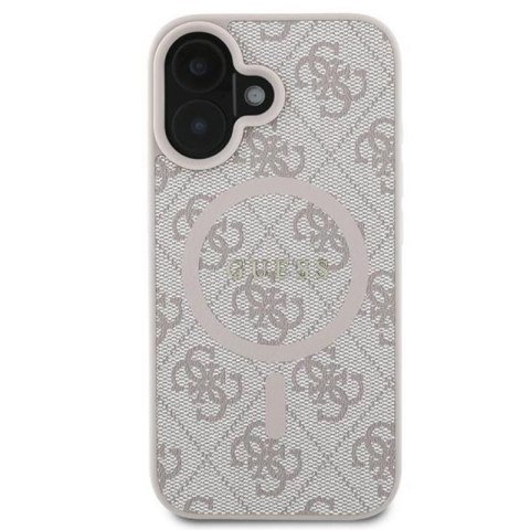 Guess 4G Ring Classic Logo MagSafe - Etui iPhone 16 Plus (różowy) Guess 4G Ring Classic Logo MagSafe - Etui iPhone 16 Plus (różowy)