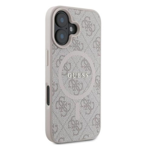 Guess 4G Ring Classic Logo MagSafe - Etui iPhone 16 Plus (różowy) Guess 4G Ring Classic Logo MagSafe - Etui iPhone 16 Plus (różowy)