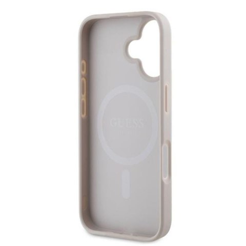 Guess 4G Ring Classic Logo MagSafe - Etui iPhone 16 Plus (różowy) Guess 4G Ring Classic Logo MagSafe - Etui iPhone 16 Plus (różowy)