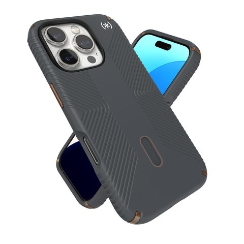 Speck Presidio2 Grip ClickLock & MagSafe - Etui iPhone 16 Pro (Charcoal Grey / Cool Bronze / White) Speck Presidio2 Grip ClickLock & MagSafe - Etui iPhone 16 Pro (Charcoal Grey / Cool Bronze / White)