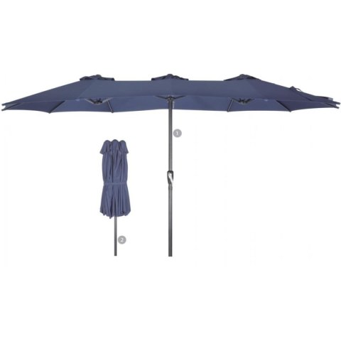 PARASOL OGRODOWY XXXL 2.7x4.6M SZARY SASKA GARDEN PARASOL OGRODOWY XXXL 2.7x4.6M SZARY SASKA GARDEN