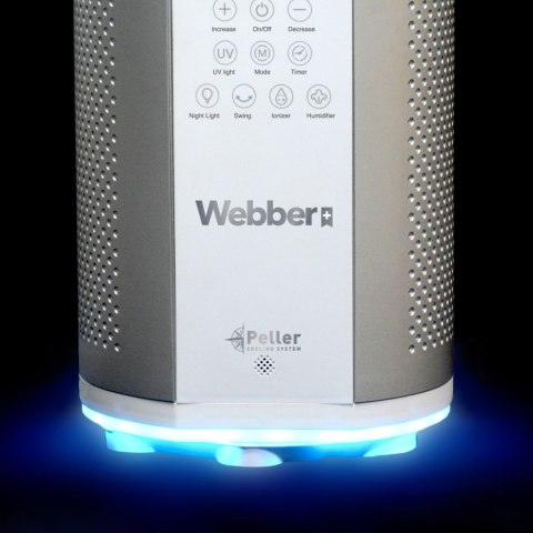 Bezłopatkowy wentylator z nawilżaczem WEBBER WB1820 biały Bezłopatkowy wentylator z nawilżaczem WEBBER WB1820 biały