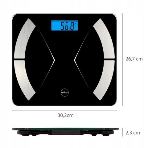 ELDOM TWO500 INTELIGENTNA WAGA ŁAZIENKOWA BLUETOOTH BIAŁA ELDOM TWO500 INTELIGENTNA WAGA ŁAZIENKOWA BLUETOOTH BIAŁA