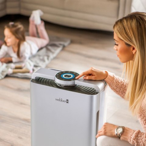 Oczyszczacz powietrza WEBBER AP9700 WI-FI srebrny Oczyszczacz powietrza WEBBER AP9700 WI-FI srebrny