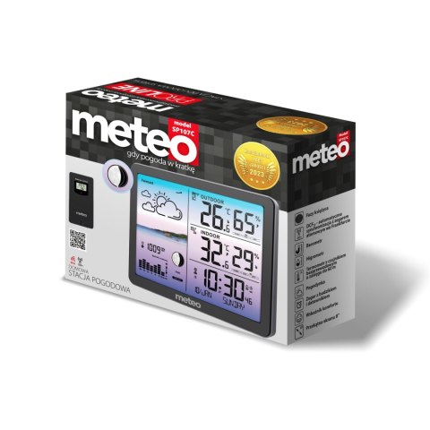 Stacja pogodowa METEO SP107 czarna Stacja pogodowa METEO SP107 czarna