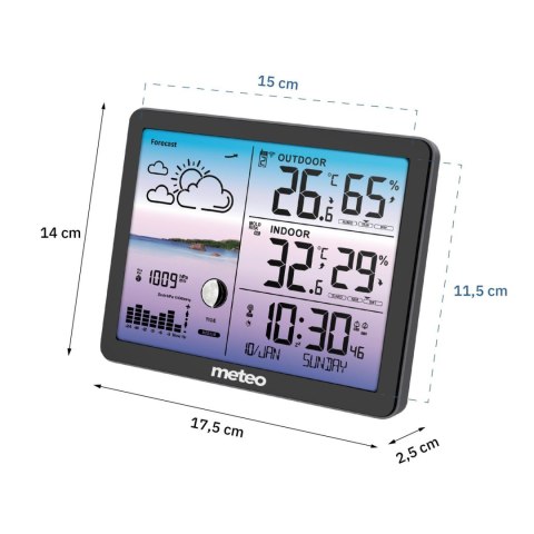 Stacja pogodowa METEO SP107 czarna Stacja pogodowa METEO SP107 czarna