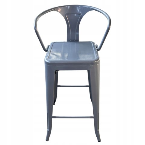 Krzesło barowe hoker, srebrne loft Krzesło barowe hoker, srebrne loft