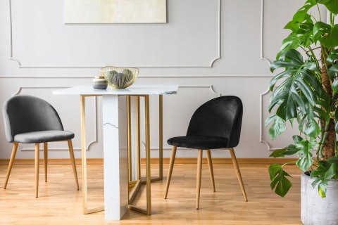 Krzesło tapicerowane, salon, biuro, velvo szare Krzesło tapicerowane, salon, biuro, velvo szare