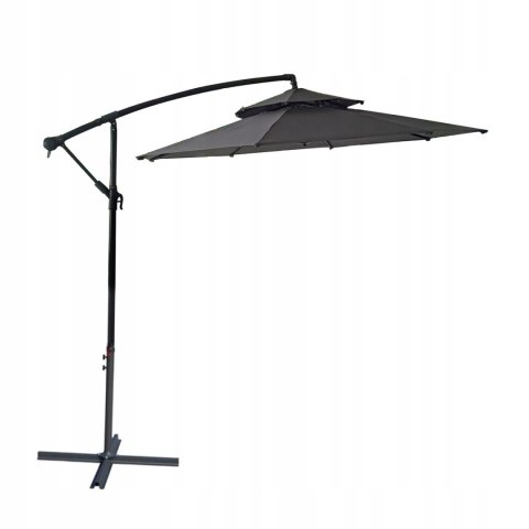 PARASOL OGRODOWY DUŻY SOLIDNY SKŁADANY 2,7 M Z WYSIĘGNIKIEM REGULACJA XXL PARASOL OGRODOWY DUŻY SOLIDNY SKŁADANY 2,7 M Z WYSIĘGNIKIEM REGULACJA XXL