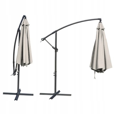 PARASOL OGRODOWY DUŻY SOLIDNY SKŁADANY 2,7 M Z WYSIĘGNIKIEM REGULACJA XXL PARASOL OGRODOWY DUŻY SOLIDNY SKŁADANY 2,7 M Z WYSIĘGNIKIEM REGULACJA XXL