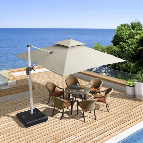 PARASOL OGRODOWY DUŻY SOLIDNY SKŁADANY 3 M Z WYSIĘGNIKIEM REGULACJA XXXL- VADA ECRU PARASOL OGRODOWY DUŻY SOLIDNY SKŁADANY 3 M Z WYSIĘGNIKIEM REGULACJA XXXL- VADA ECRU
