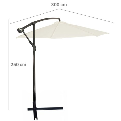 PARASOL OGRODOWY DUŻY SOLIDNY SKŁADANY SOLA BEŻ PARASOL OGRODOWY DUŻY SOLIDNY SKŁADANY SOLA BEŻ