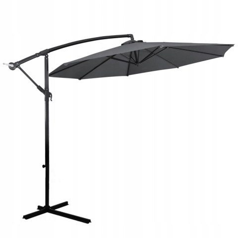 PARASOL OGRODOWY DUŻY SOLIDNY SKŁADANY SOLA SZARY PARASOL OGRODOWY DUŻY SOLIDNY SKŁADANY SOLA SZARY