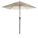 PARASOL OGRODOWY ŚCIENNY DUŻY SOLIDNY SKŁADANY 2,7 M Z KORBKĄ ECRU
