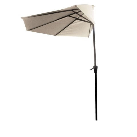 PARASOL OGRODOWY ŚCIENNY DUŻY SOLIDNY SKŁADANY 2,7 M Z KORBKĄ ECRU PARASOL OGRODOWY ŚCIENNY DUŻY SOLIDNY SKŁADANY 2,7 M Z KORBKĄ ECRU